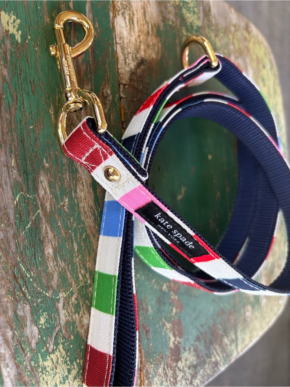 Kate Spade NY Adventure Stripe Dog Collar & Leash Combo - - Picture 7 of 16